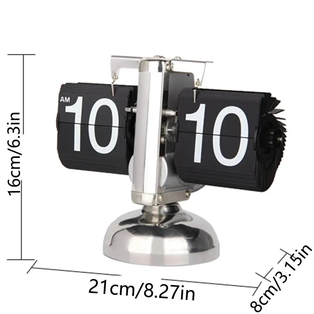 Page Turning Automatically Digital Auto Flip Clock Internal Gear Operated Removable Quartz Time Clocks Easy To Adjust Accurate