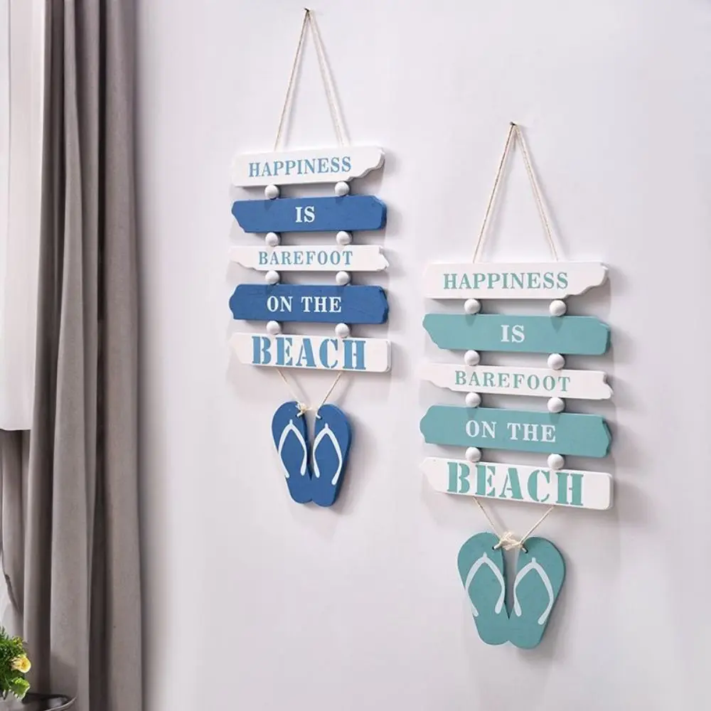 Beach Theme Ocean Wall Hanging Pendant Ocean Style Mediterranean Doorplate Welcome Sign Decortive Wall Hanging Ornament