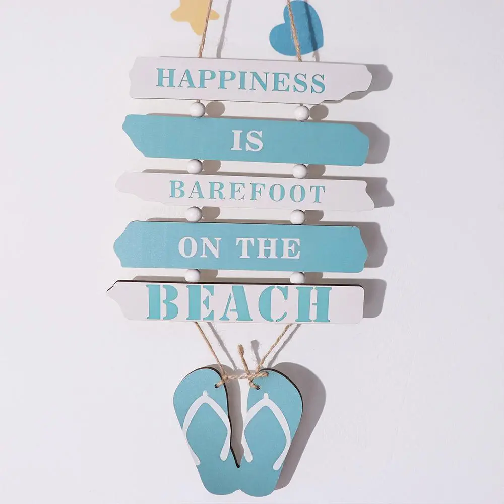 Beach Theme Ocean Wall Hanging Pendant Ocean Style Mediterranean Doorplate Welcome Sign Decortive Wall Hanging Ornament