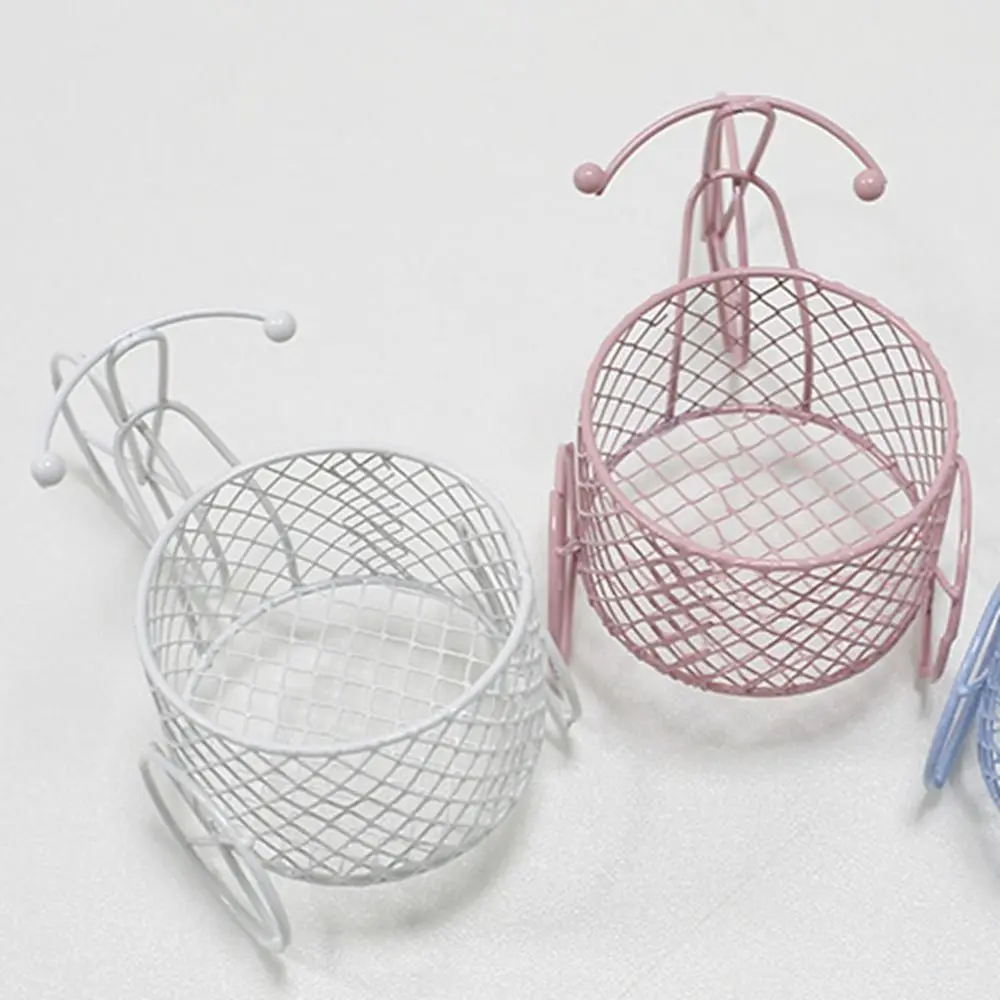 craftsmanship Iron Art Place Flowers Small Container Bare Car Desktop Ornaments Jewelry Stand Candy Rack Tricycle Model