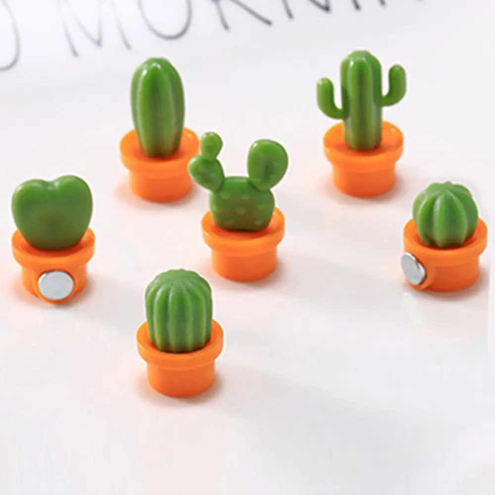 Mini Magnet Button Succulent Message Sticker Cactus Home Decoration Fridge Magnets