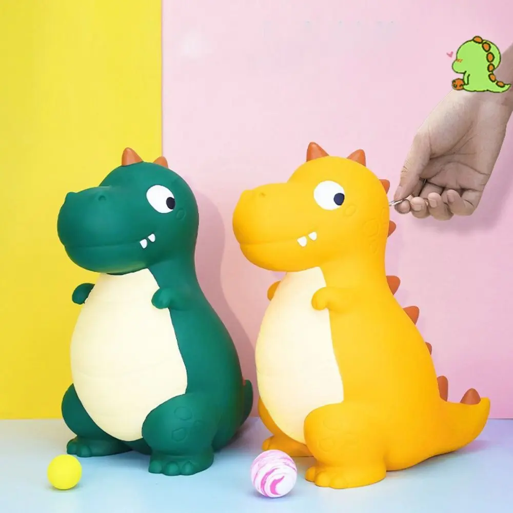 Creative Cute Dinosaur Piggy Bank Anti-fall Cartoon Dinosaur Storage Jar Vivid Animal Desktop Ornaments Bedroom Bedside