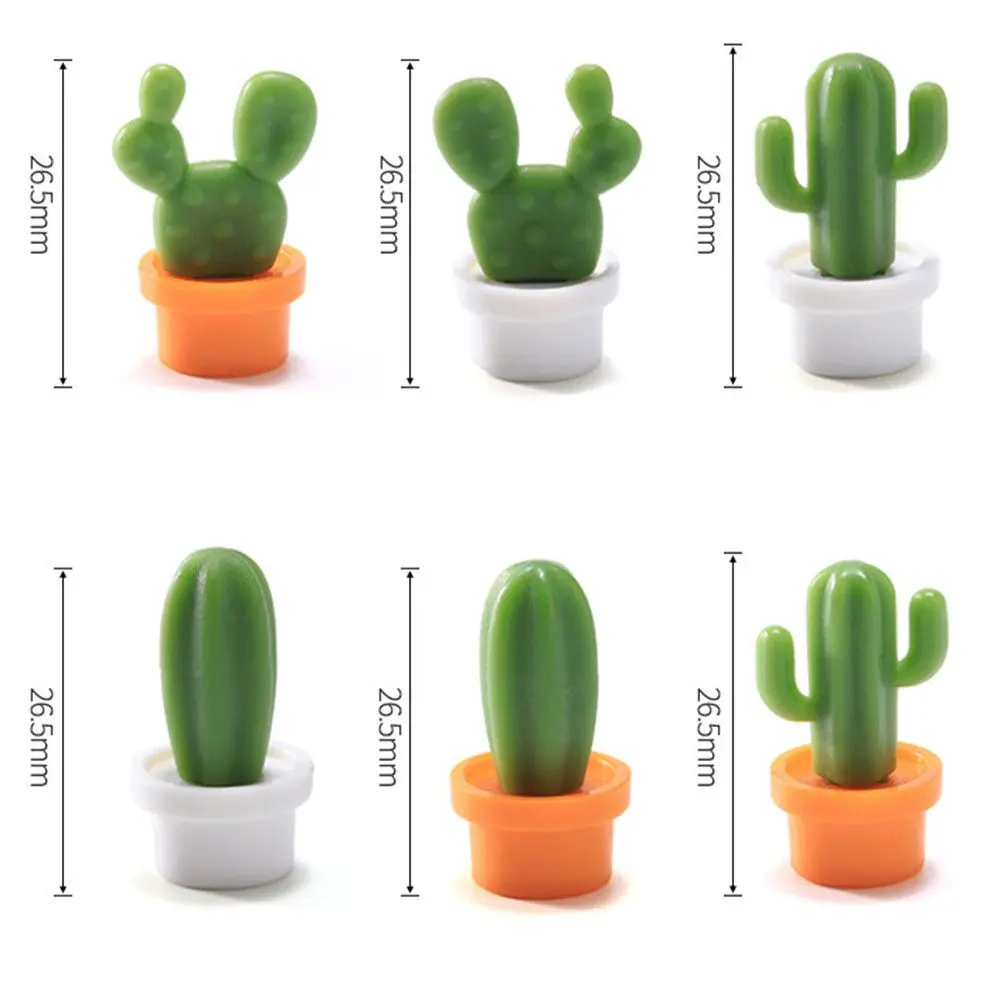 Mini Magnet Button Succulent Message Sticker Cactus Home Decoration Fridge Magnets