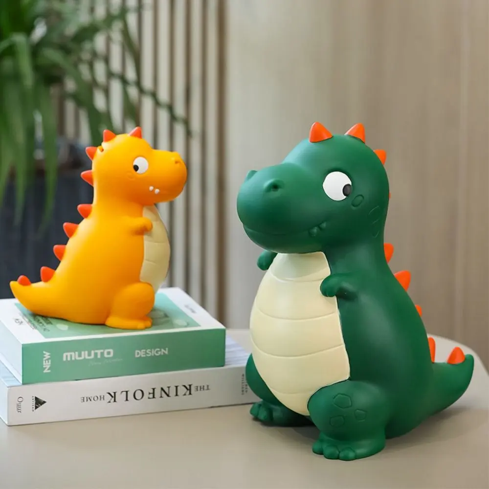 Creative Cute Dinosaur Piggy Bank Anti-fall Cartoon Dinosaur Storage Jar Vivid Animal Desktop Ornaments Bedroom Bedside