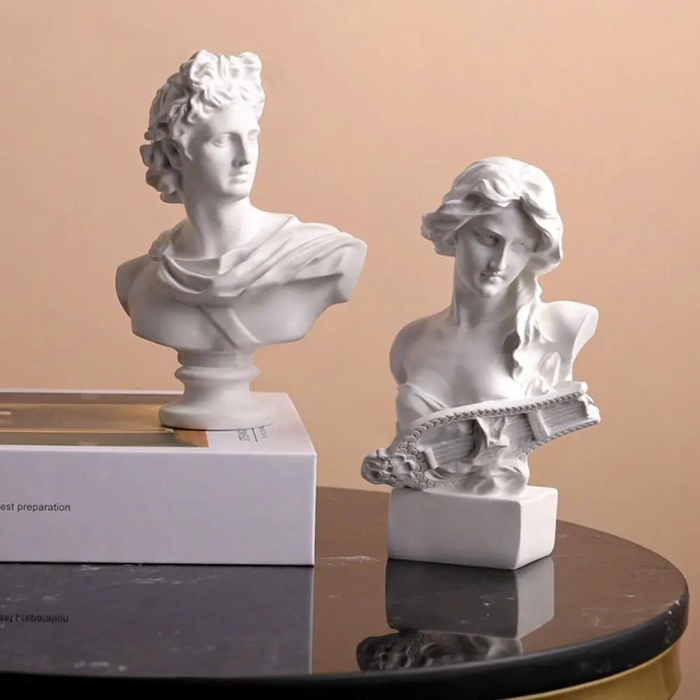 European Style Ancient Nordic Greek Figure Sketch Art Resin Craft Greek Mythology Statues 3D Female Art Statue Office