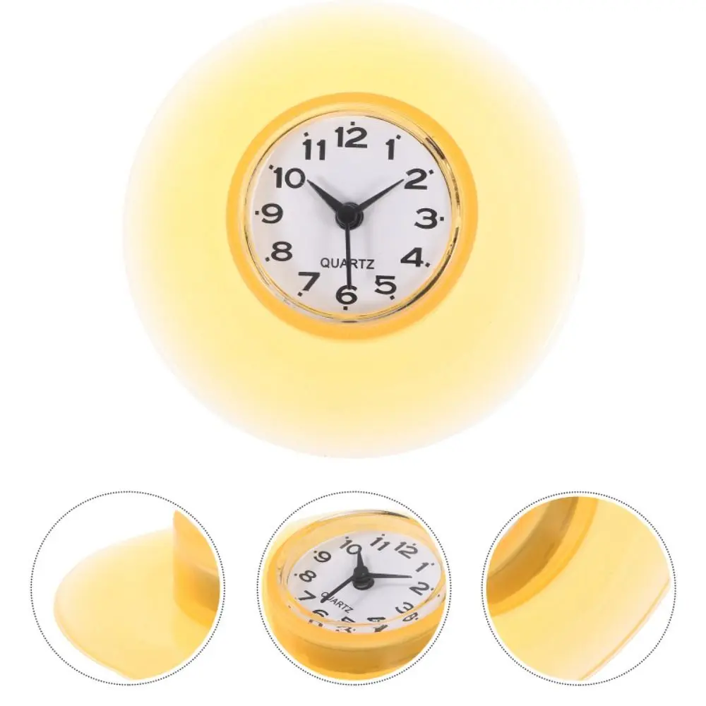Personality Waterproof Bathroom Suction Cup Clock Simple Design Anti-Fog Shower Wall Clocks Stable Mirror Sucker Clock Kitchen