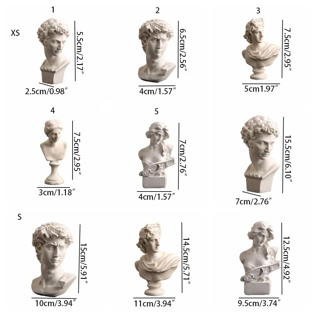 European Style Ancient Nordic Greek Figure Sketch Art Resin Craft Greek Mythology Statues 3D Female Art Statue Office