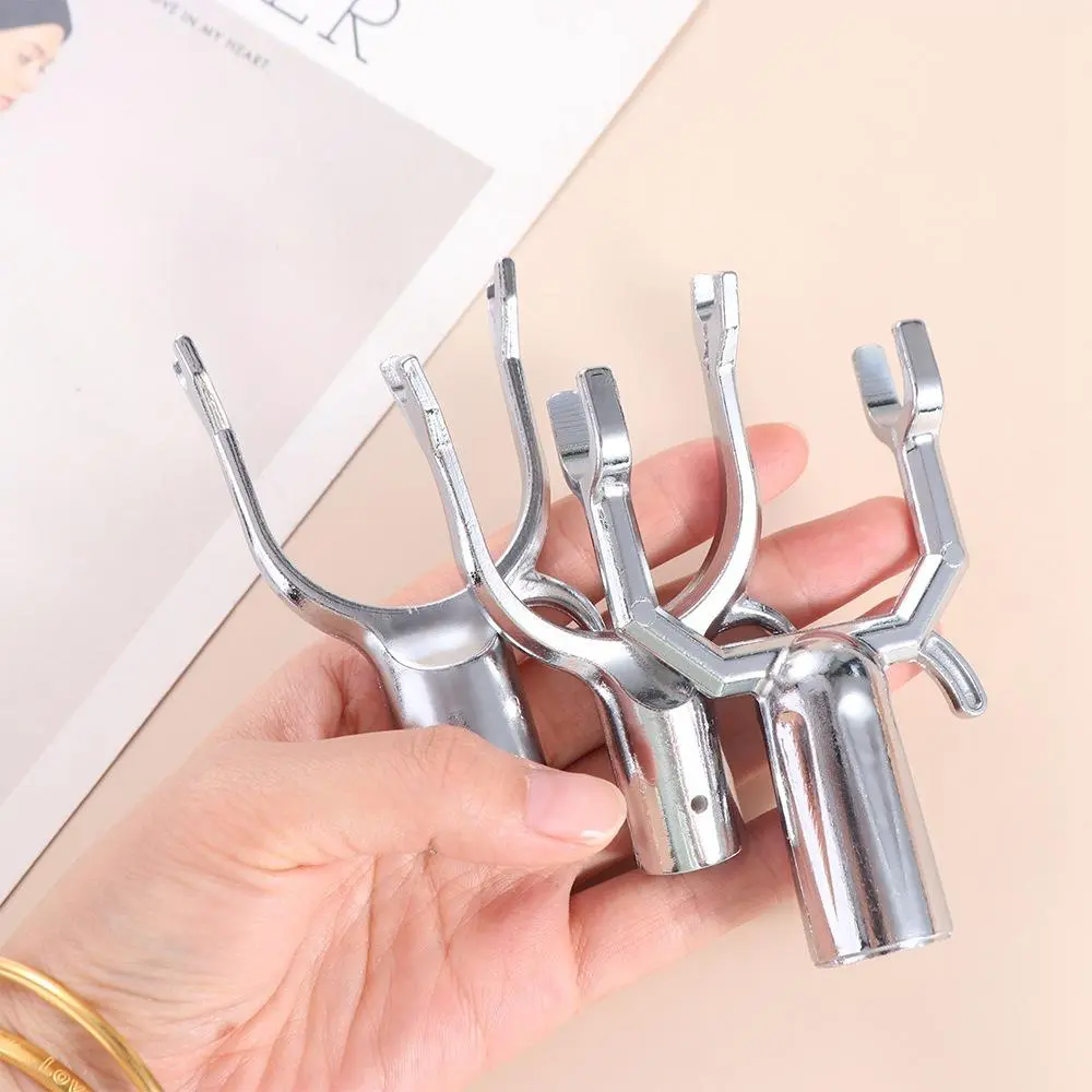 U Shaped Clothes Rod Joint Portable Durable Clothes Rod Metal Head Aluminum Alloy Laundry Hanging Fork Placing Clothes