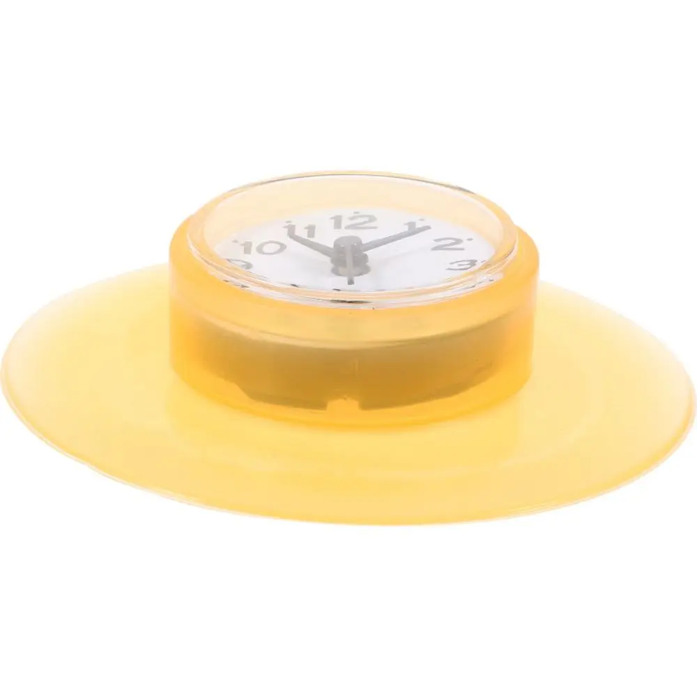 Personality Waterproof Bathroom Suction Cup Clock Simple Design Anti-Fog Shower Wall Clocks Stable Mirror Sucker Clock Kitchen