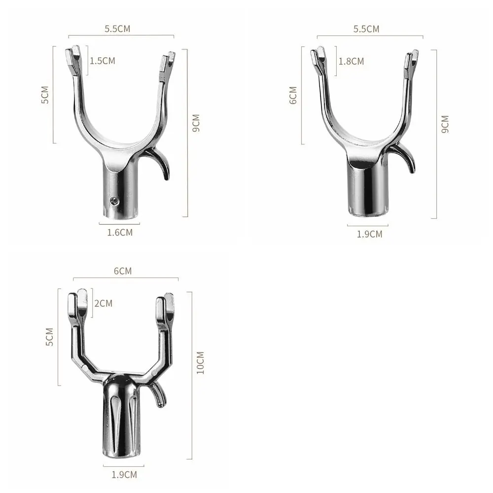 U Shaped Clothes Rod Joint Portable Durable Clothes Rod Metal Head Aluminum Alloy Laundry Hanging Fork Placing Clothes