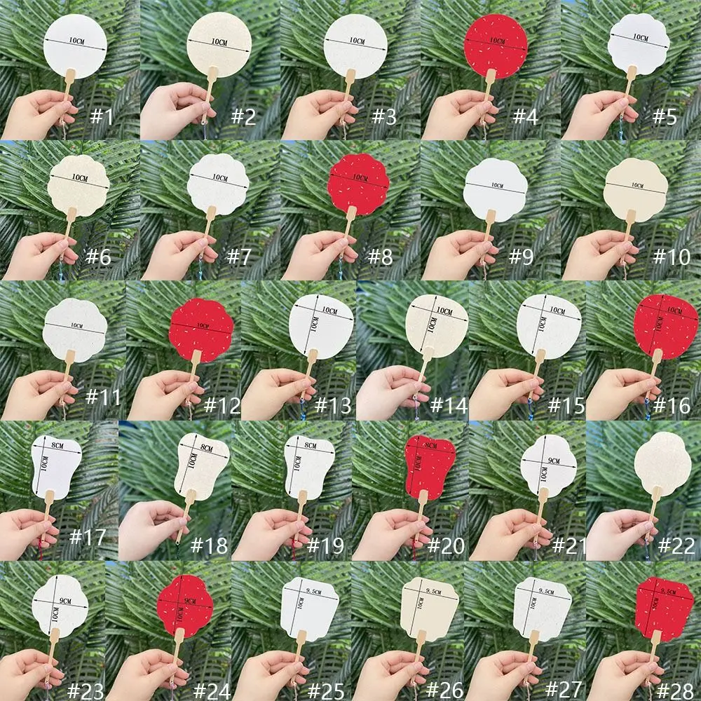 Portable Chinese Style Mini Graffiti Fans Round Unfinished Blank Painting Fans Handmade Xuan Paper Summer Fan Wedding Party