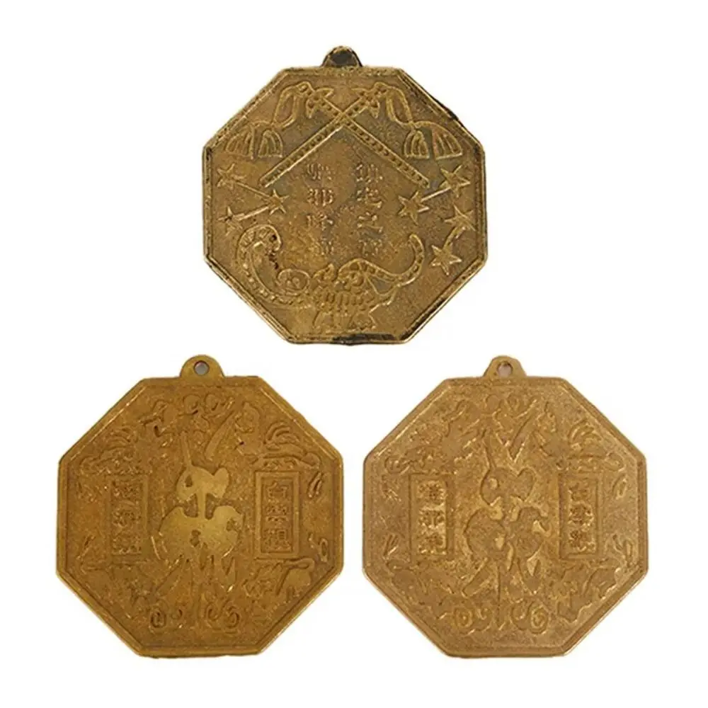 Chinese Style Brass Bagua Mirror Pendant Feng Shui Handicraft Convex Mirror Ornament Convex Mirror Auspicious Crafts Mirror