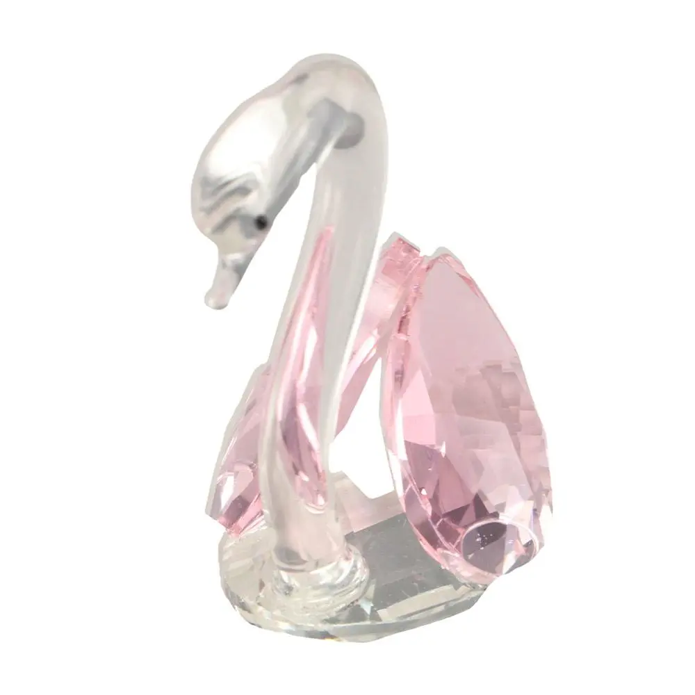 Wedding Party Giveaways Crafts Crystal Swan Creative Gift Little Swan Ornament Elegant Glass Home Decoration Swan Statue Desktop