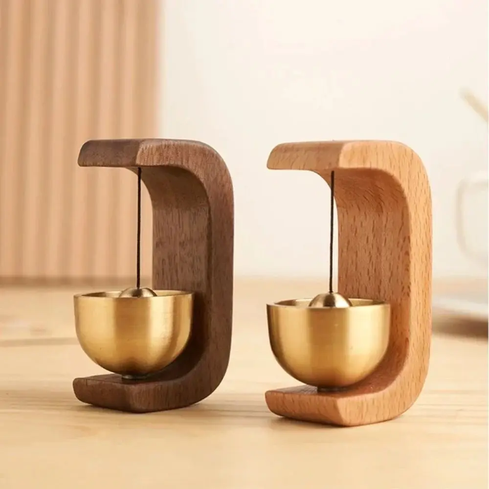 Elegant Easy to Install Door-sucking Doorbell Magnetic Design Pleasant Sound Entrance Door Bell Solid Wood Wooden Wind Chime Car
