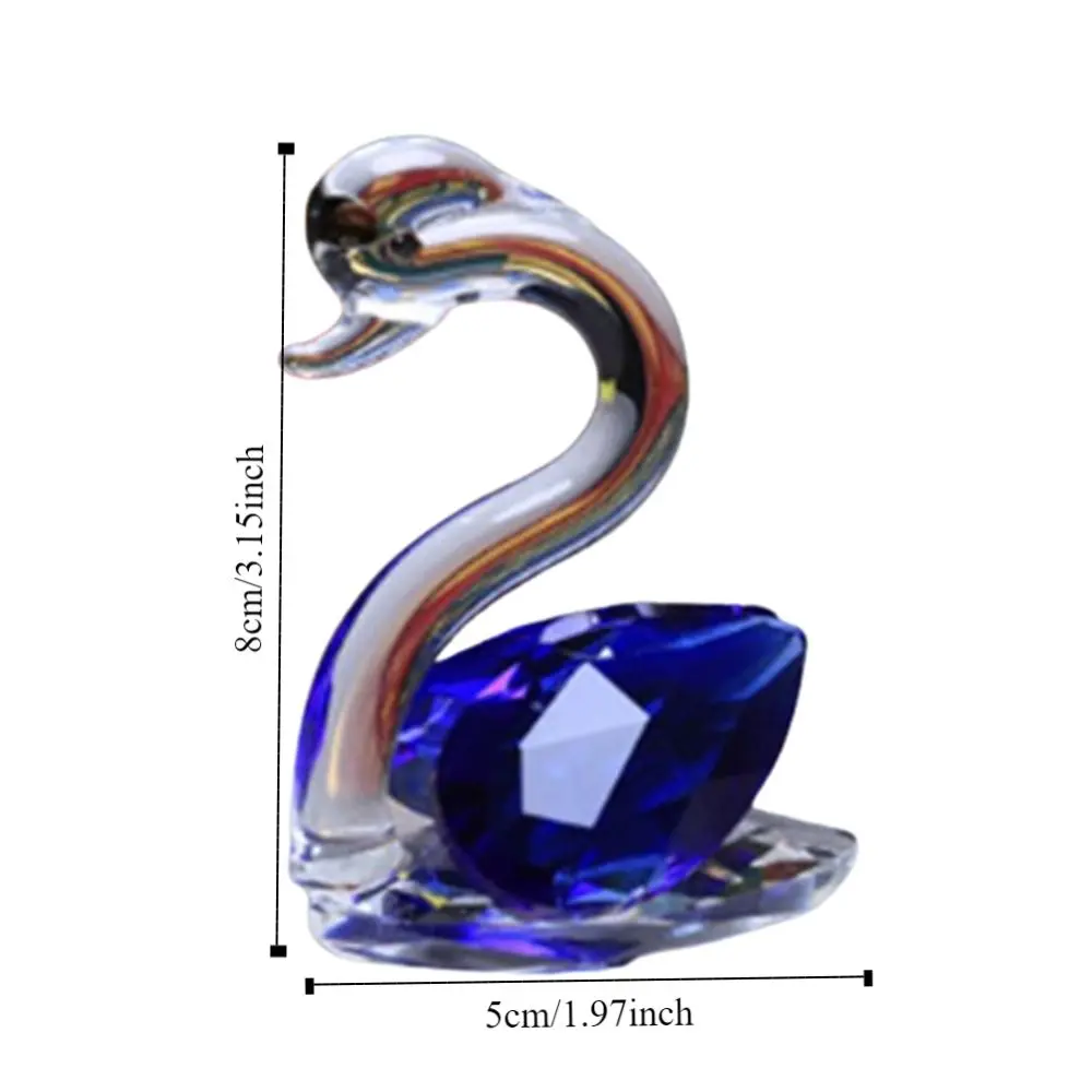 Wedding Party Giveaways Crafts Crystal Swan Creative Gift Little Swan Ornament Elegant Glass Home Decoration Swan Statue Desktop