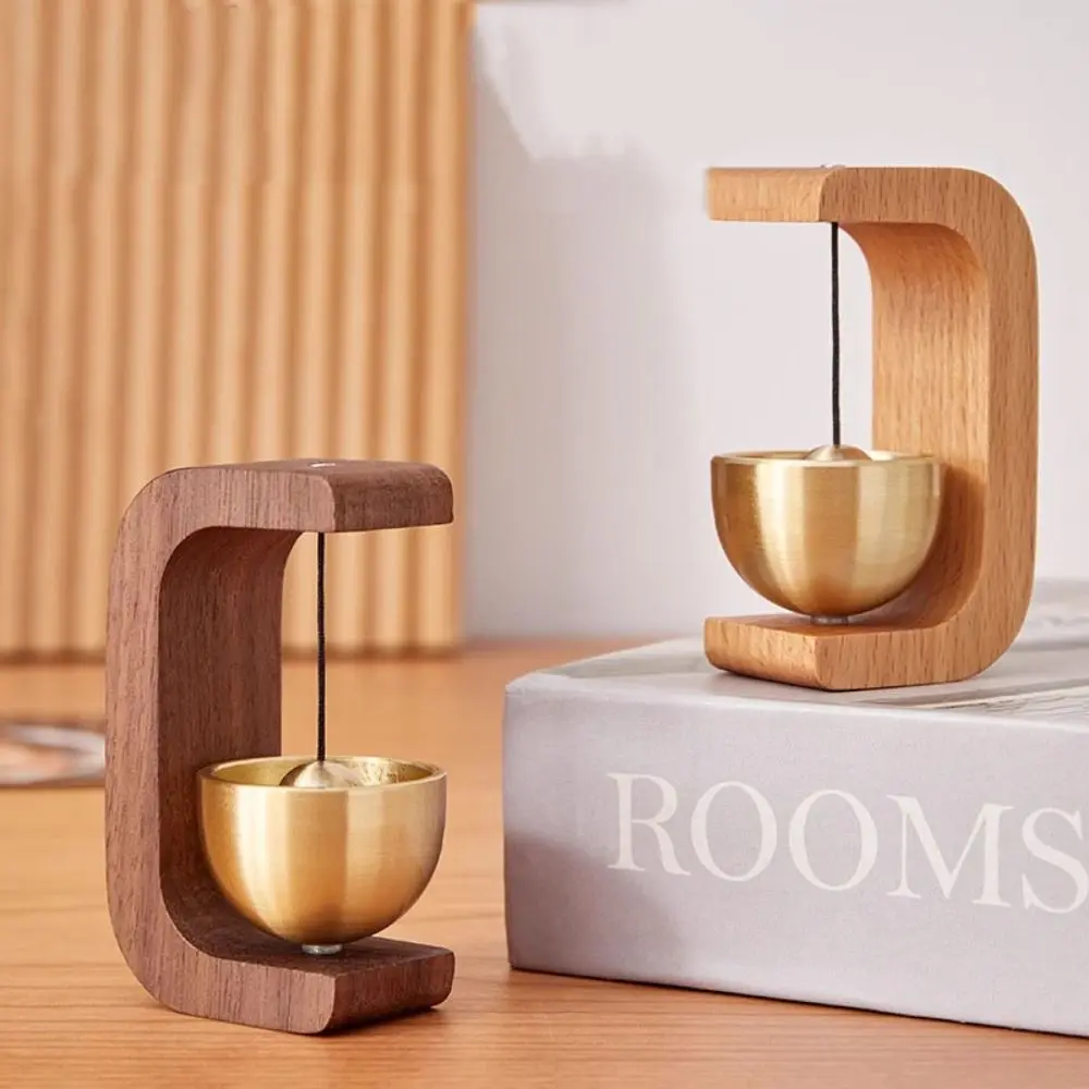 Elegant Easy to Install Door-sucking Doorbell Magnetic Design Pleasant Sound Entrance Door Bell Solid Wood Wooden Wind Chime Car