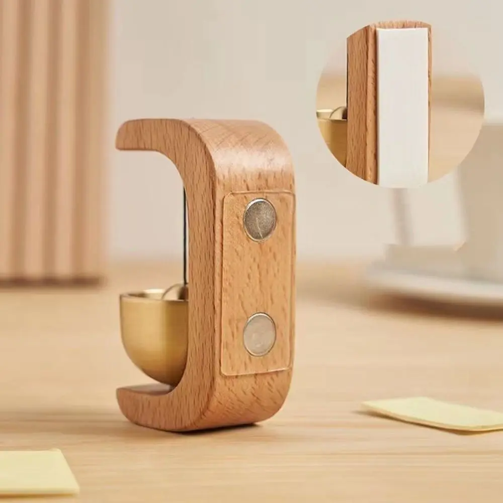 Elegant Easy to Install Door-sucking Doorbell Magnetic Design Pleasant Sound Entrance Door Bell Solid Wood Wooden Wind Chime Car