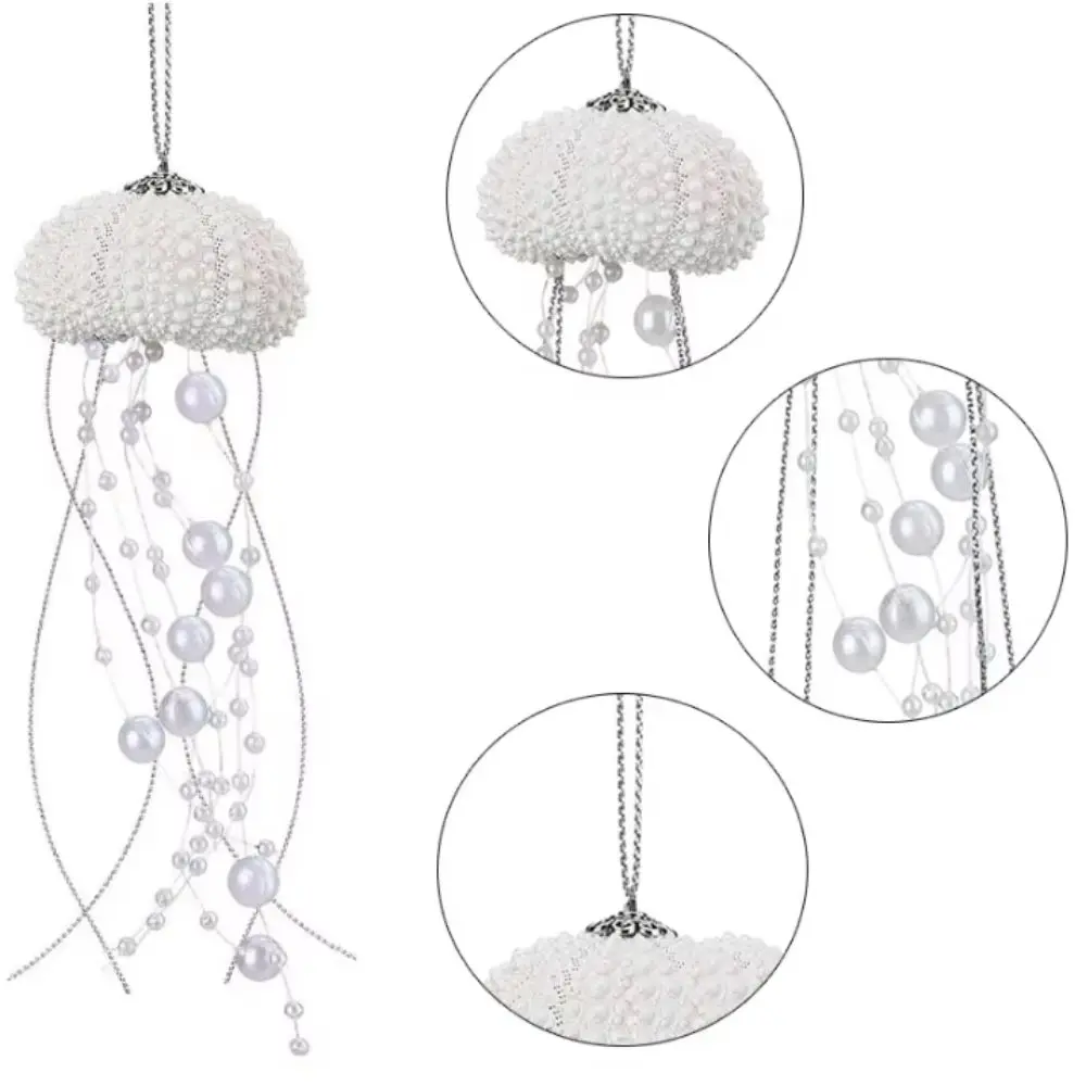 Portable DIY Jellyfish Prism Pendant Exquisite Ocean Themed Sea Shell Wind Chimes Easy to Catch Sunlight Capture Collector Party