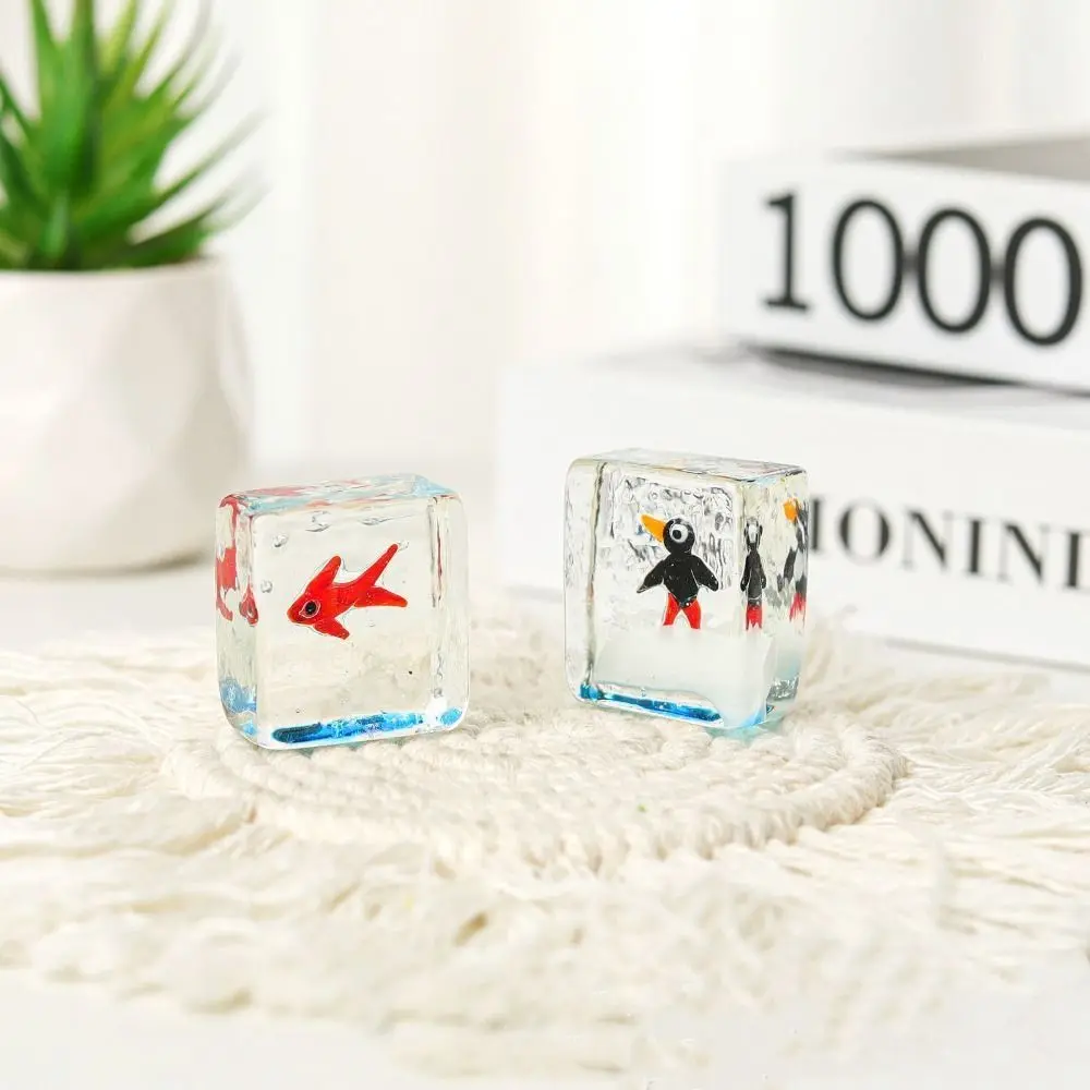 Home Decor Mini Pocket Fish Ornaments Living Room Tabletop Ornament Black Cat Ornaments Office Desktop Glass Fish Delicate