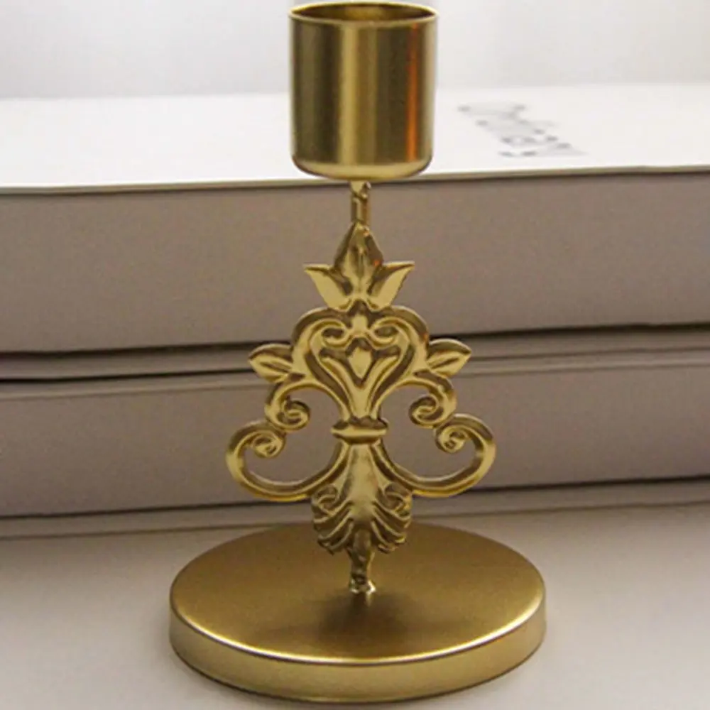 Rust-proof Plant Leaf Candle Stand Exquisite Unique Iron Candle Holder Essy to Use Desktop Aromatherapy Rack Living Room