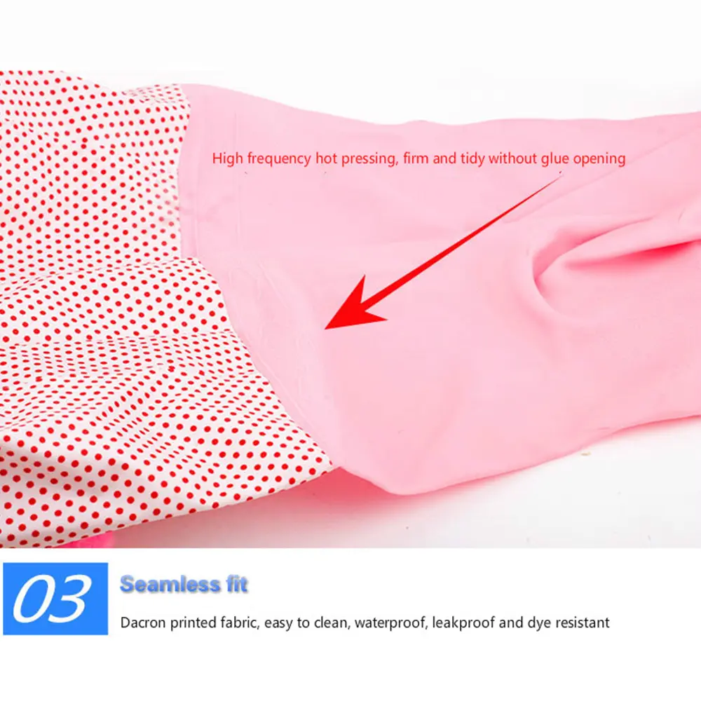 Velvet Thickening Washing Wash Dishes Cleaning Warm Kitchen Rubber gloves Household Gloves Long Sleeve