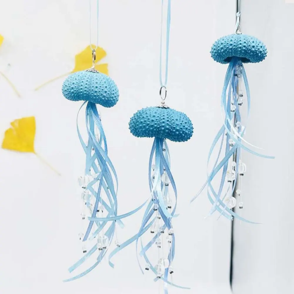 Portable DIY Jellyfish Prism Pendant Exquisite Ocean Themed Sea Shell Wind Chimes Easy to Catch Sunlight Capture Collector Party
