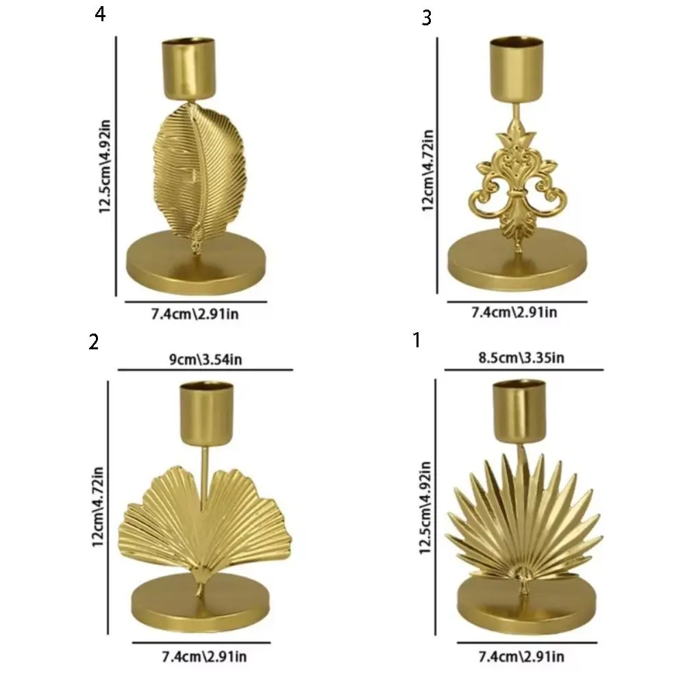 Rust-proof Plant Leaf Candle Stand Exquisite Unique Iron Candle Holder Essy to Use Desktop Aromatherapy Rack Living Room