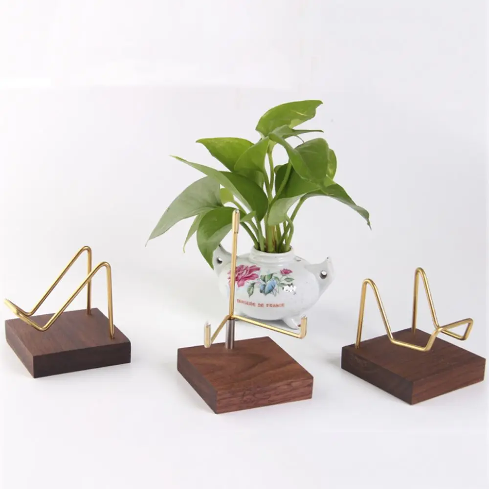 Walnut Base For Crystal Minerals Ores Agate Rocks Display Holder Mineral Stand Wood Support Base Rack