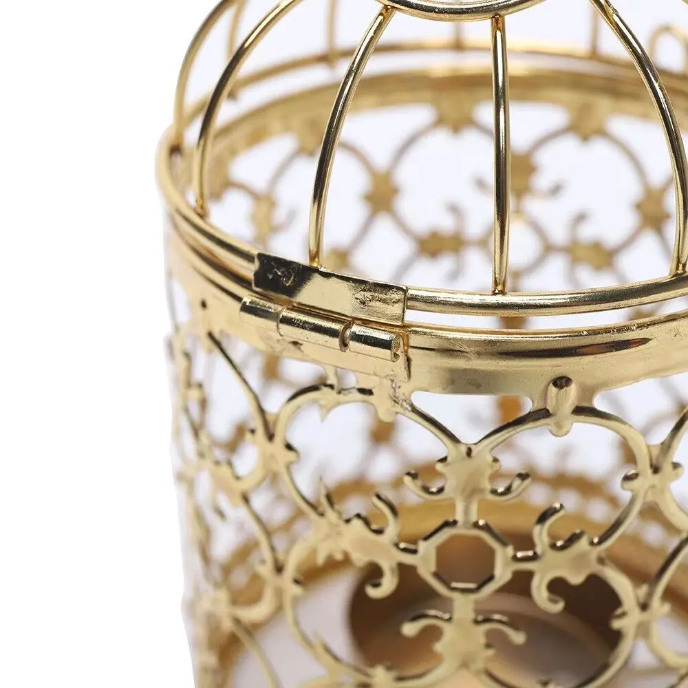 Birdcage Shape Bird Cage Candle Holder Iron Art Decorative Bird Lantern Tealight Exquisite Metal Candlestick Home Decor