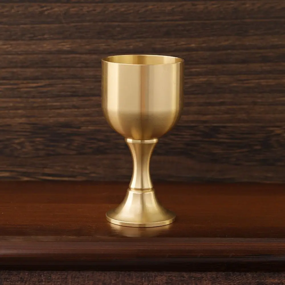 Simple Carved Goblet Not Fade Stable Desktop Ornaments Hand Polished Smooth Decoration Crafts Dining Room