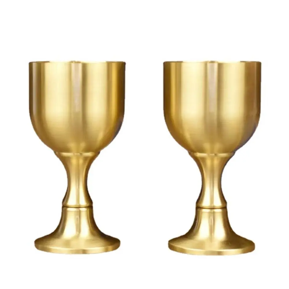 Simple Carved Goblet Not Fade Stable Desktop Ornaments Hand Polished Smooth Decoration Crafts Dining Room