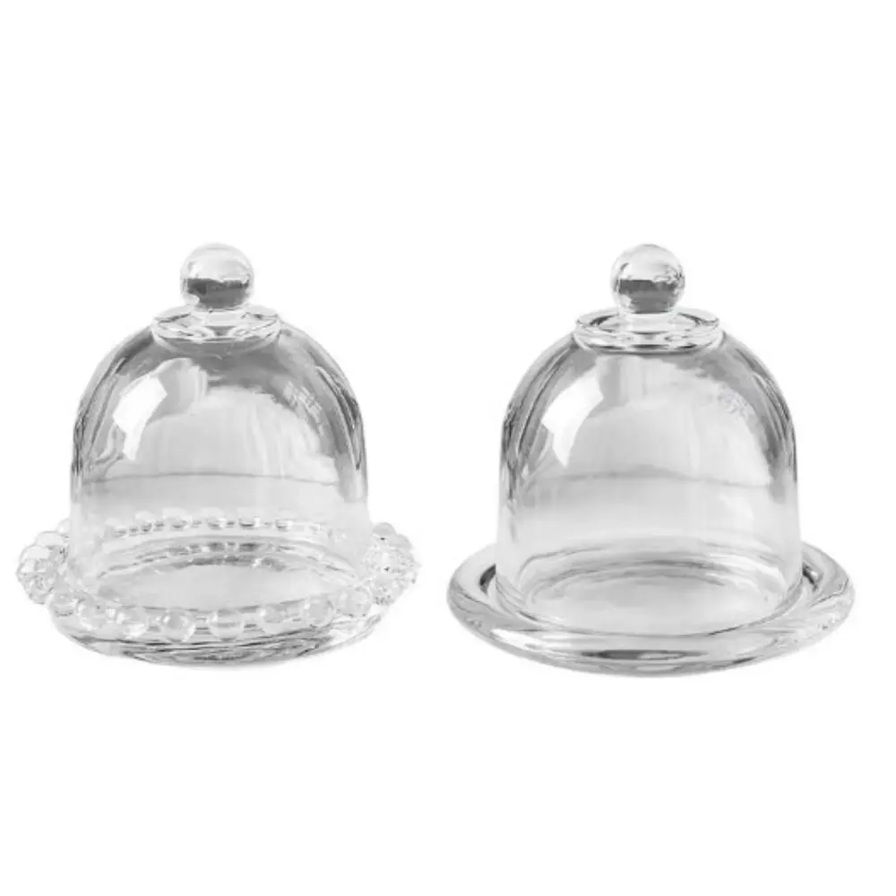 Glass Craft Dessert Storage Stand With Lid Easy to Use Cake Serving Tray Transparent Dessert Table Ornaments Wedding Party