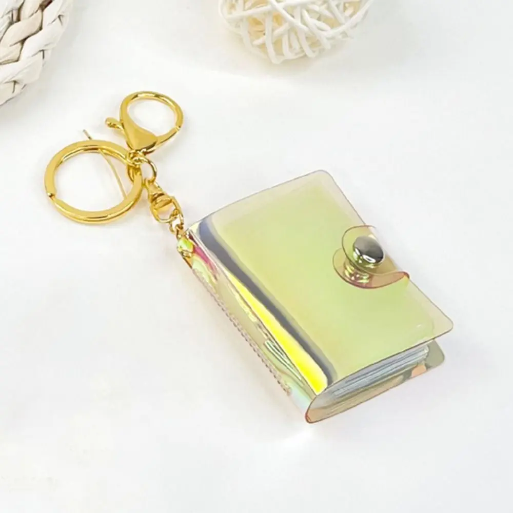 Thickened Hanging Chain Photo Album Wear-resistant With Buckle Pocket Keychain Album Hanging Mini Card Holder Birthday Gift