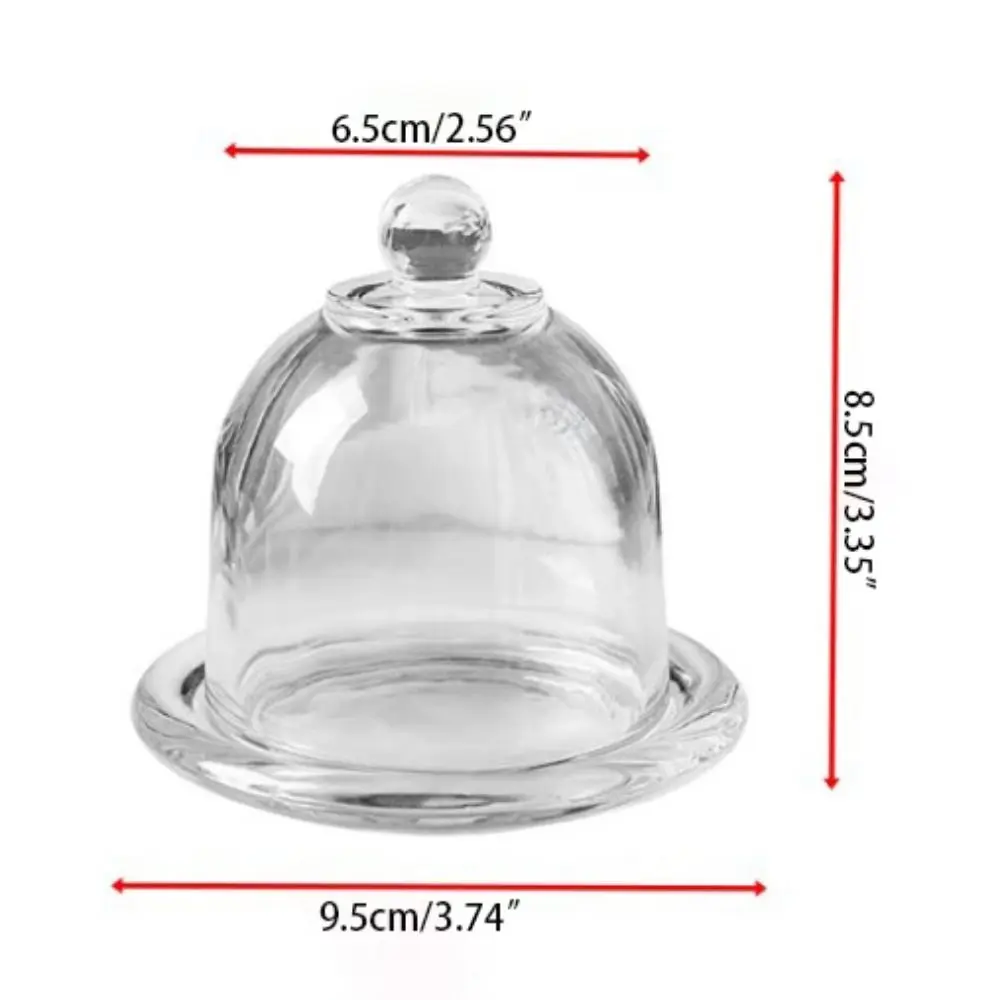 Glass Craft Dessert Storage Stand With Lid Easy to Use Cake Serving Tray Transparent Dessert Table Ornaments Wedding Party