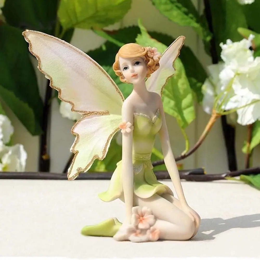 Souvenir Resin Wing For Birthday Wedding Crafts Fly Fairy Miniatures Car Decor Angel figurines Flower fairy