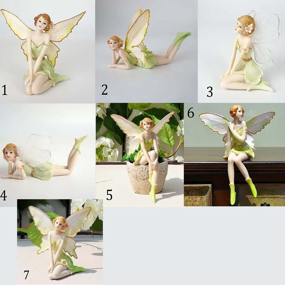 Souvenir Resin Wing For Birthday Wedding Crafts Fly Fairy Miniatures Car Decor Angel figurines Flower fairy