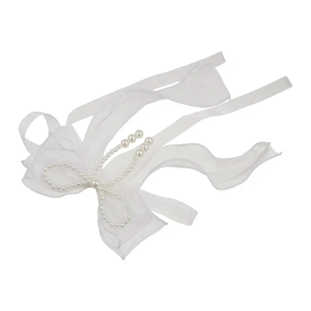 Easy to Use Curtain Bow Tiebacks Princess Style Pearl Bow Design Pearl Bow Curtains Straps Light Luxury Curtains Binding Rope