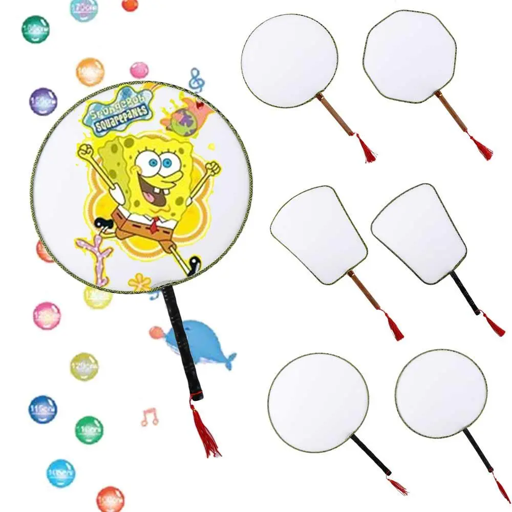 Hand Painting Home Decoration Chinese Hand Fan Elegant Art Painting Material Handmade Fan DIY Art Painted Fan DIY Blank Fan