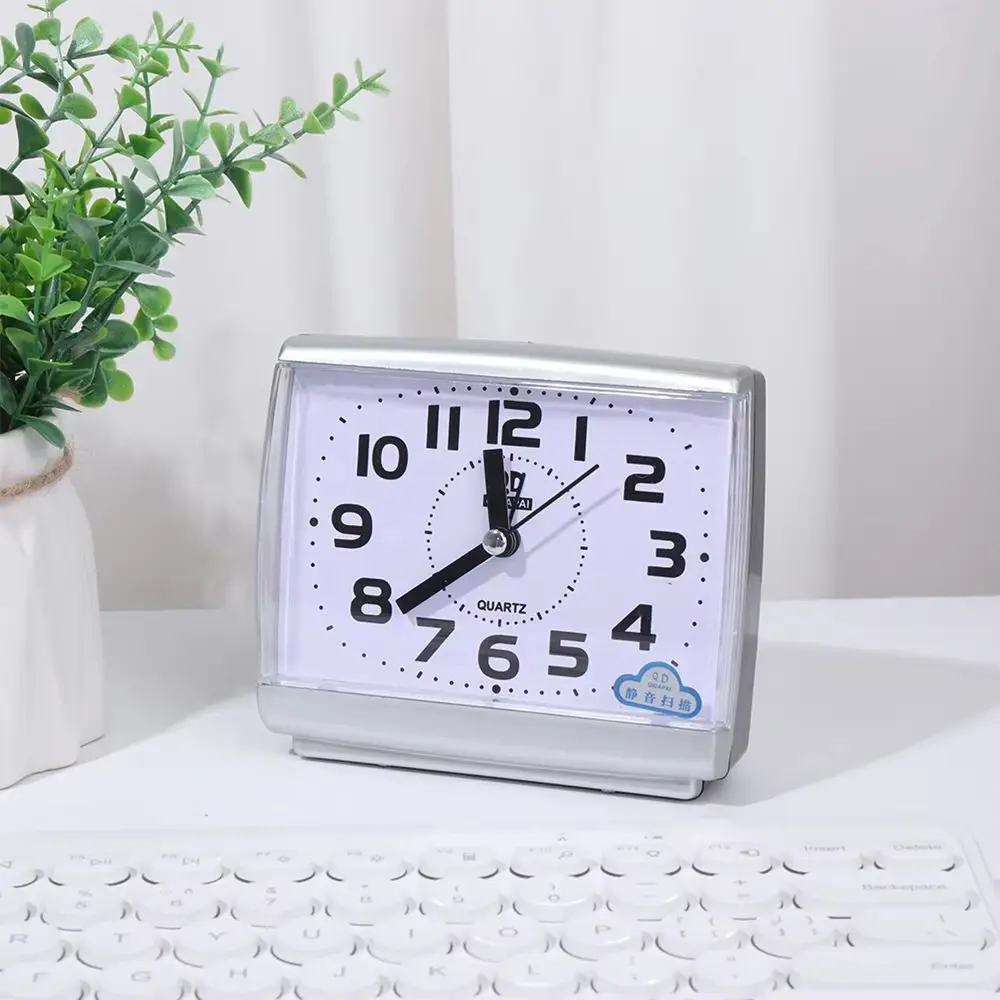 Practical Silent Square Digital Alarm Clock Simple Easy to Read Bedside Wake-up Clock Luminous Desk Mute Clock Household