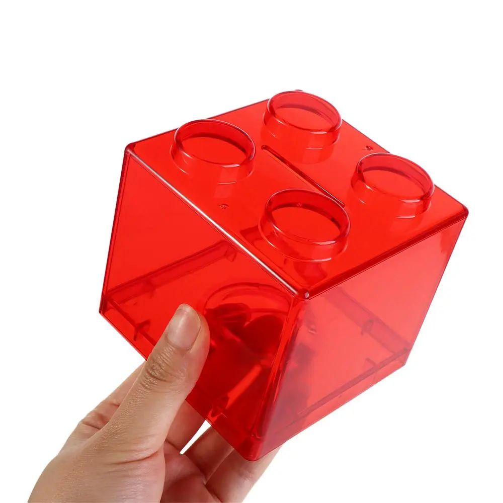 Transparent Colorful Cash Toy Gift Boy Girls Change Box Money Saving Box Building Block Coin Box Coin Bank Storage Box