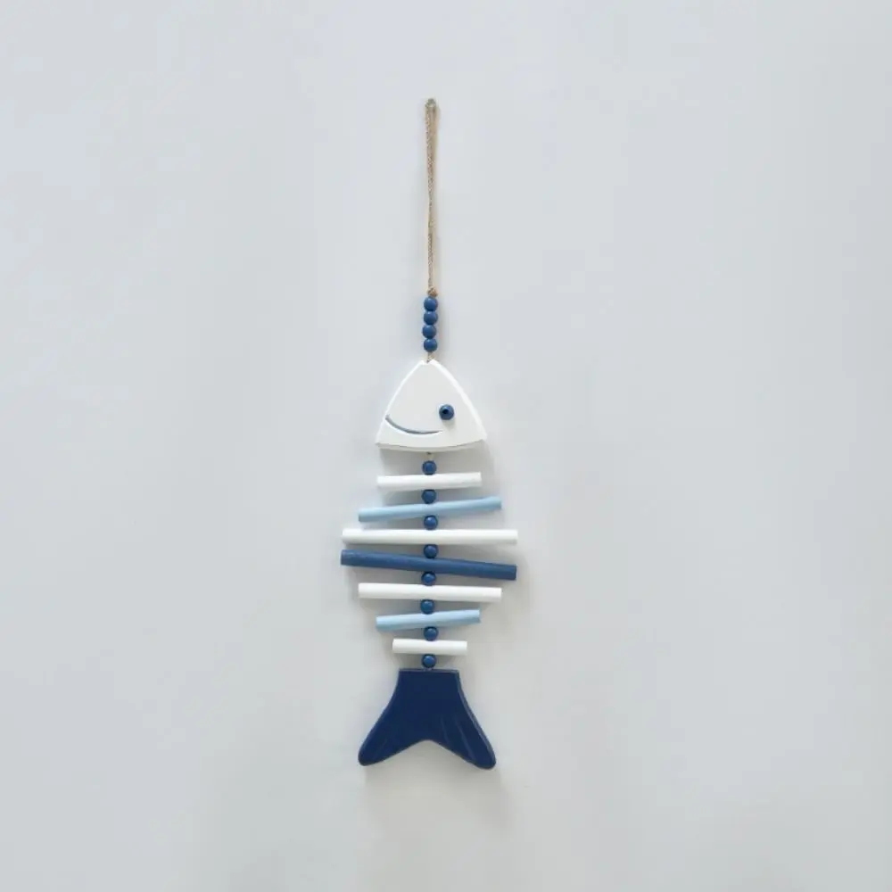 Creative Wall Mounted Wooden Fish Pendant Durable Exquisite Fish Bone Pendant Unique Fish Hanging Ornament Coffee