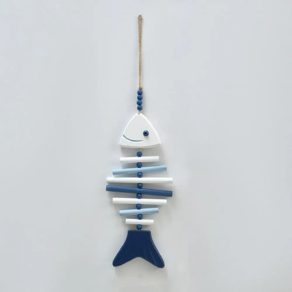 Creative Wall Mounted Wooden Fish Pendant Durable Exquisite Fish Bone Pendant Unique Fish Hanging Ornament Coffee