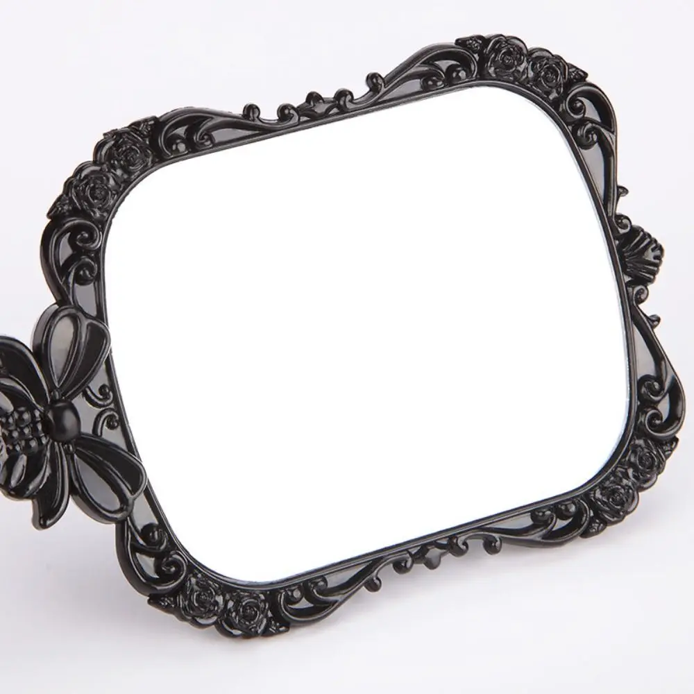 European Style Butterfly Pattern Cosmetic Mirror High-definition Square Handheld Beauty Mirror No Deformation