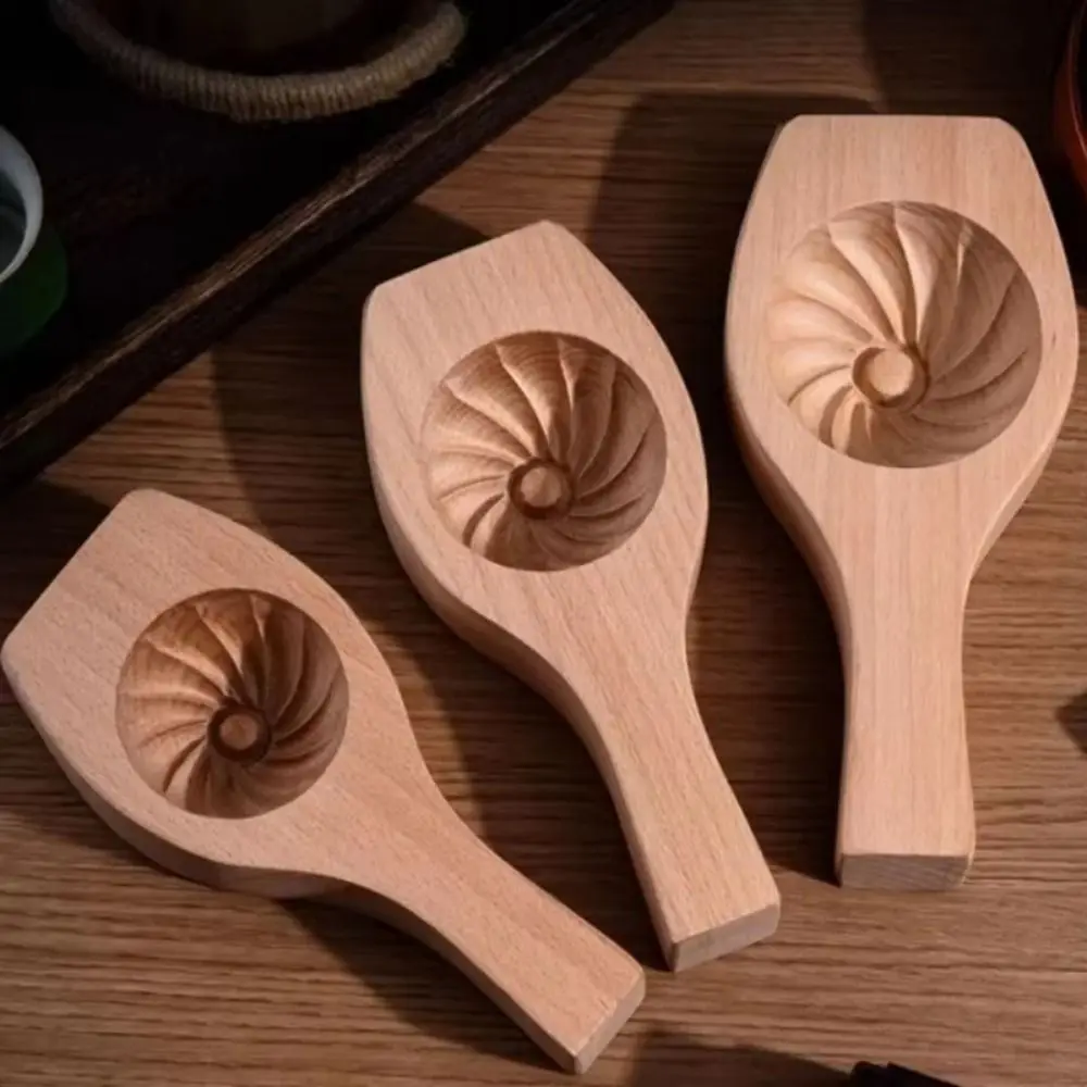 Premium Solid Wood Wood Baozi Mold Manual Deepening Steamed Bread Mold Sturdy Non-stick Steamed Stuffed Bun Tool Pastry