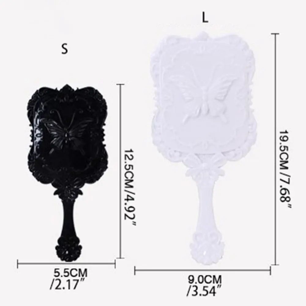 European Style Butterfly Pattern Cosmetic Mirror High-definition Square Handheld Beauty Mirror No Deformation