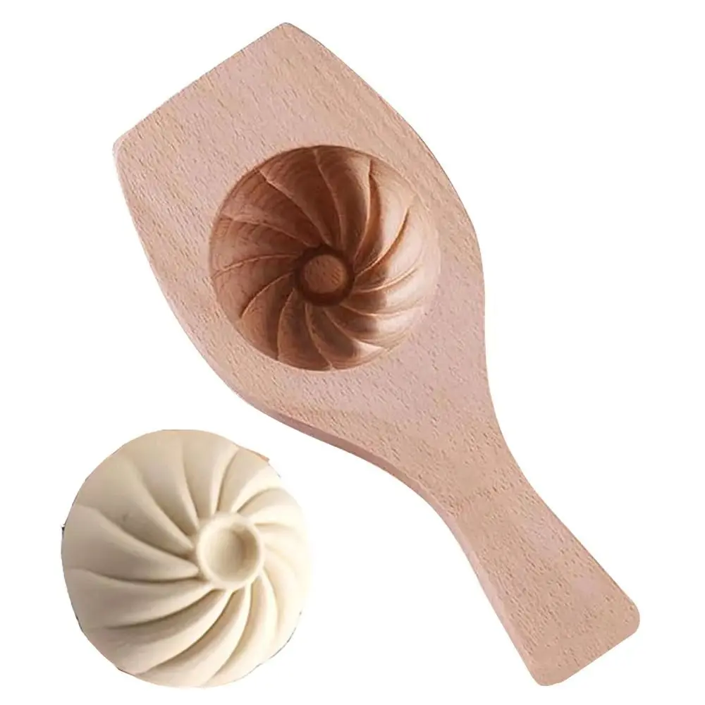 Premium Solid Wood Wood Baozi Mold Manual Deepening Steamed Bread Mold Sturdy Non-stick Steamed Stuffed Bun Tool Pastry