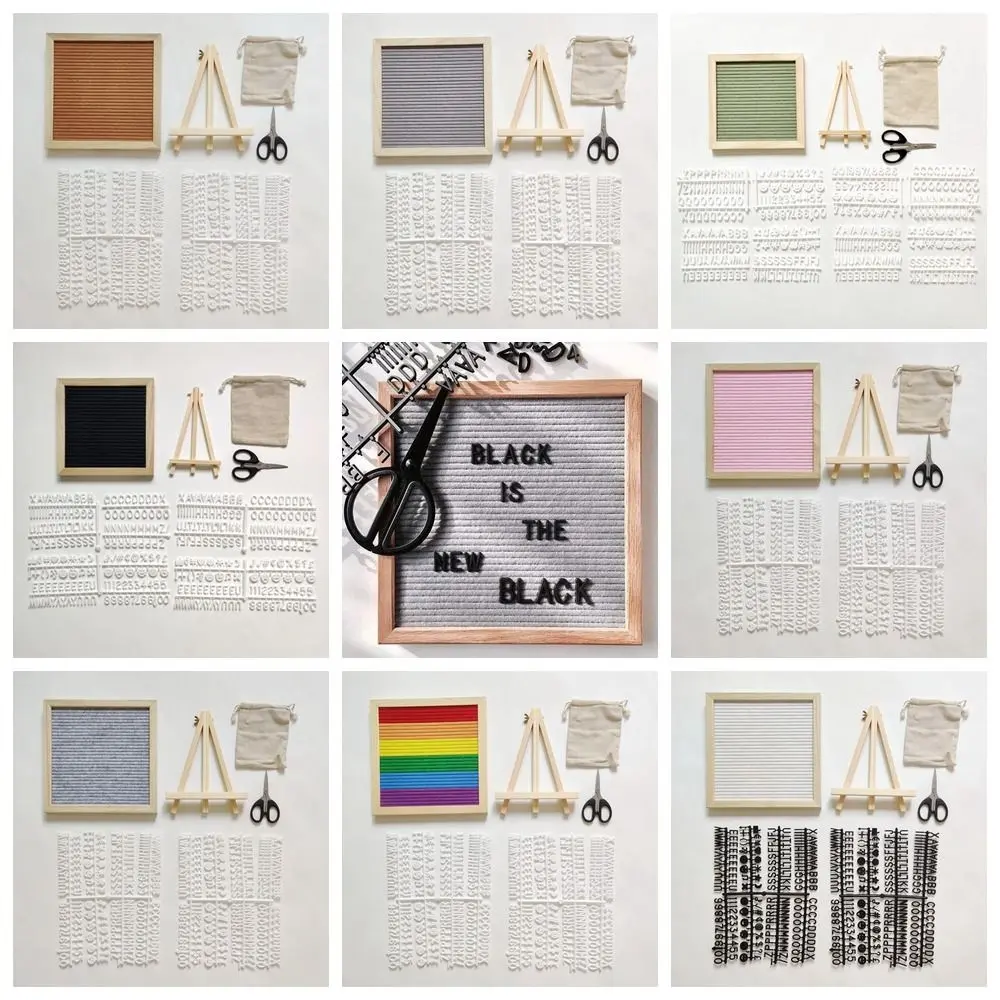 Birthday Gift Decorative Baby Alphabet Board Multipurpose Creative Wooden Shooting Props Multicolor Felt Message Board Cute