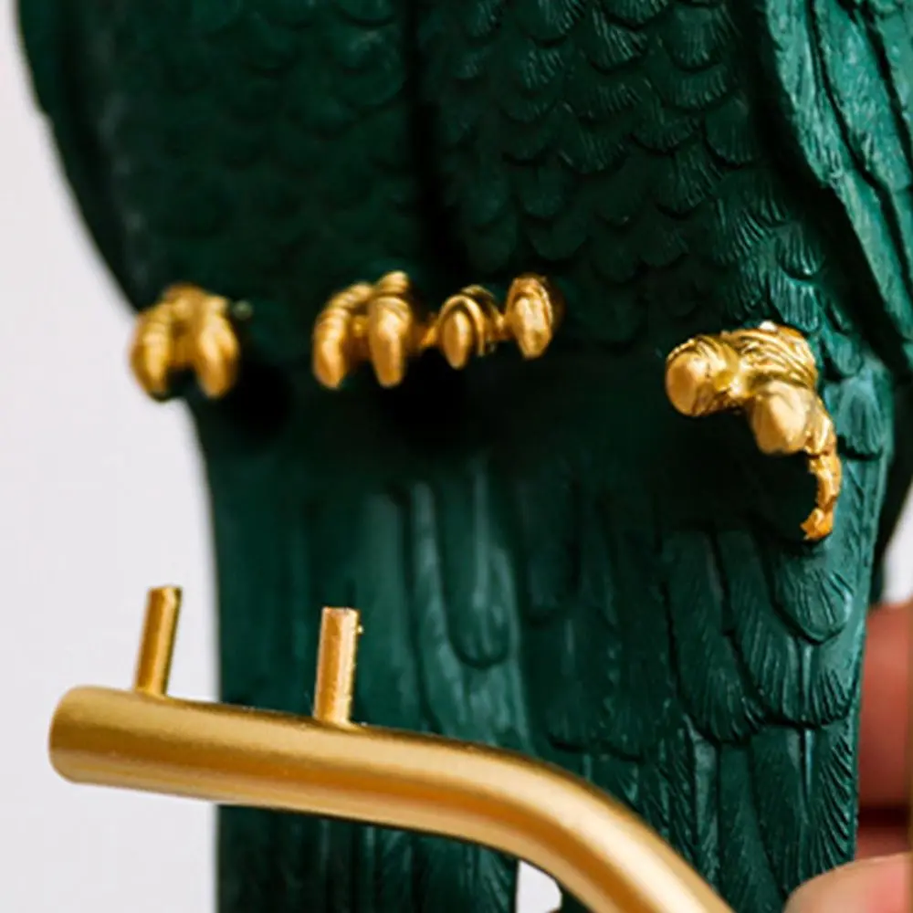 Couple Macaw  Bird Sculpture Resin Tabletop Ornaments Desktop Decoration Miniature Figurines Parrot Statue Simulated Animal