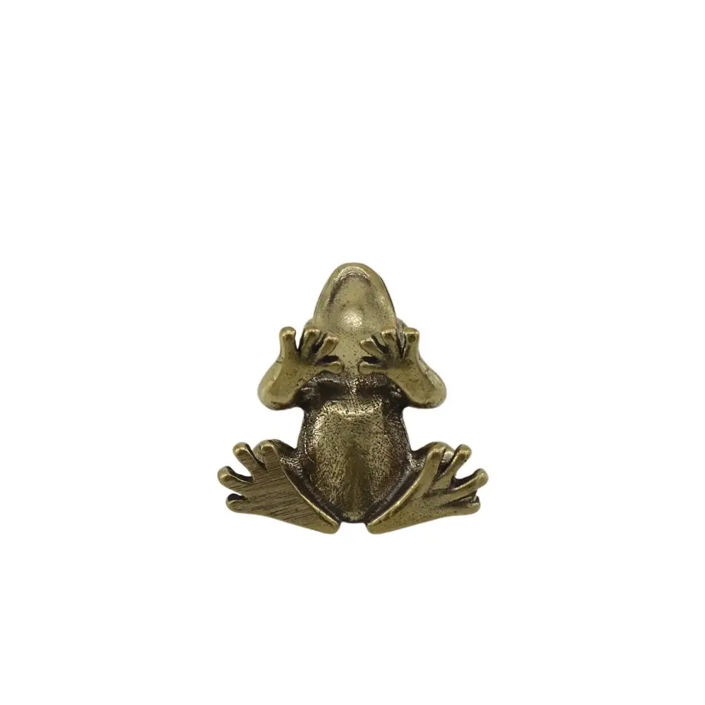 Auspicious Tea Pet Handmade Solid Decorations Accessories Gifts Frog Statue Tabletop Ornament Frog Pendant Miniatures Figurines