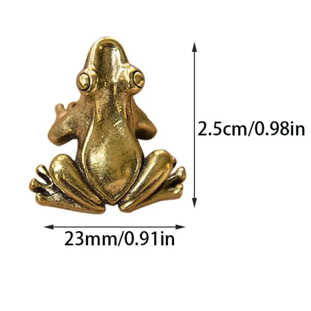 Auspicious Tea Pet Handmade Solid Decorations Accessories Gifts Frog Statue Tabletop Ornament Frog Pendant Miniatures Figurines